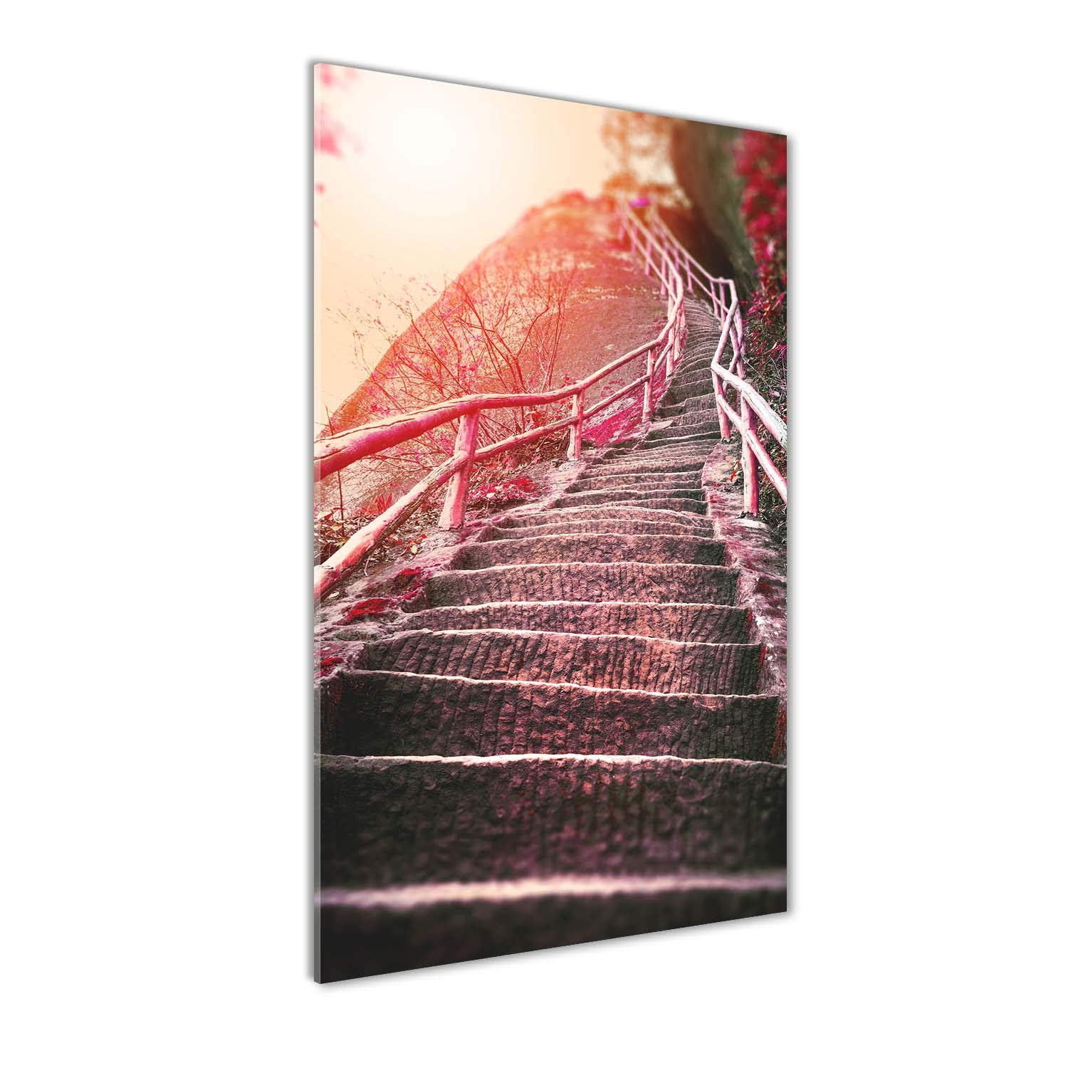 Tableau verre trempé 70x140cm Tulup pour agrandir une pièce - Escaliers montagne