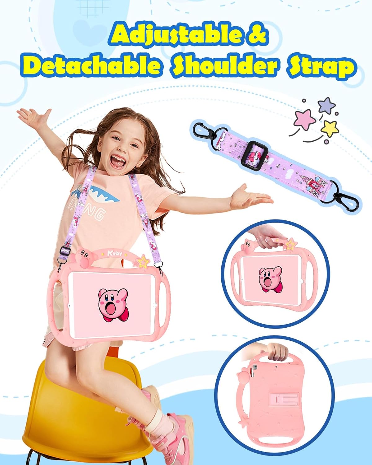Condition photo showing Good Condition for Besoar Cute Silicone Case for iPad 9th/8th/7th/Air3/Pro 10.5 Inch for Women - Cute Cartoon Kawaii for Girls Kids Teens Boys Girly with Strap and Kickstand for iPad 9th/8th/7th/Air3/Pro 10.5 Inch, Fen Fen for iPad 7th/8th/9th/Air3/Pro 10.5 inch