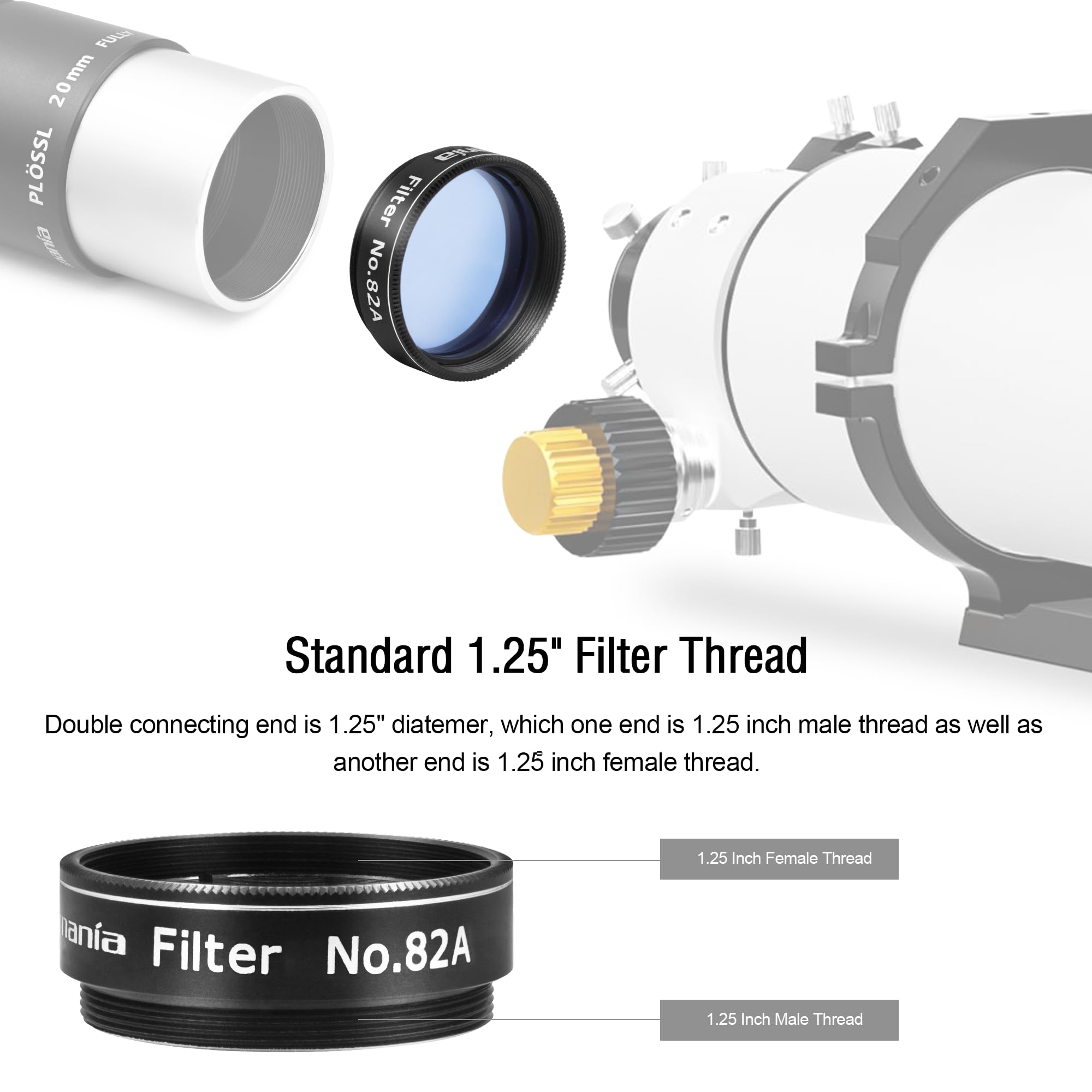 Amazon.com : Astromania Telescope Filter 1.25 Inch - #82A Light