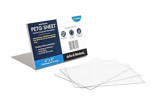 Miniatura 9 de Arlo  Beckett Paquete de 10 hojas de plexiglás de 5 x 7 pulgadas de plástico para manualidades con 0039in de grosor para pintar mostrar marcos de