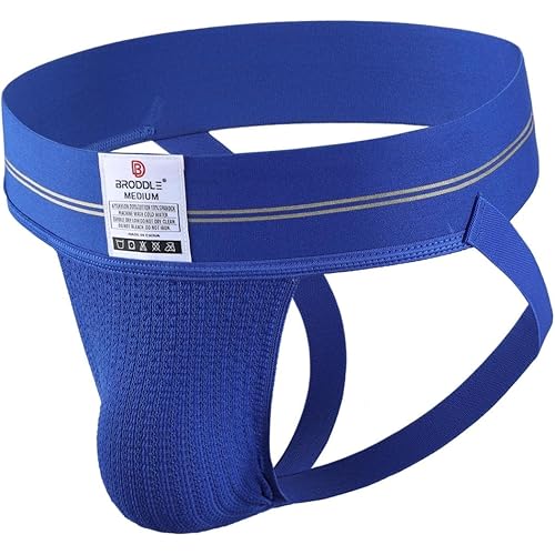 BRODDLE Men's Jockstrap Stretchy Nylon Mesh Pouch Performance Workout Athletic Supporters for Men