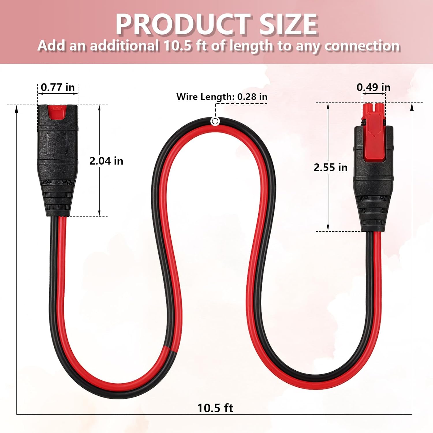GC004 + GC008 X-Connect fit for NOCO Battery Charger Accessories Cables,M10 (3/8in) XL Eyelet Terminal, Replacement NOCO Battery Connector Smart Batteries Trickle Charger Extension Cable