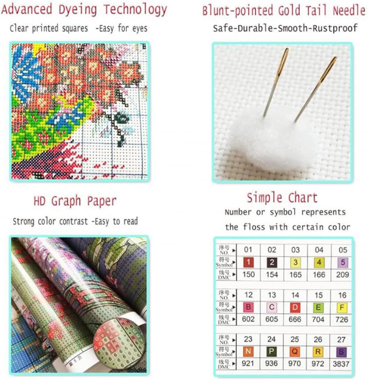Taxpy 11CT Flores En Un Jarrón Diy Kit Punto De Cruz Flores De Dibujos Animados Kits De Patrones De Punto De Cruz,Kit De Bordado Para Adultos Y Principiantes,Juego De Manualidades 80x100cm