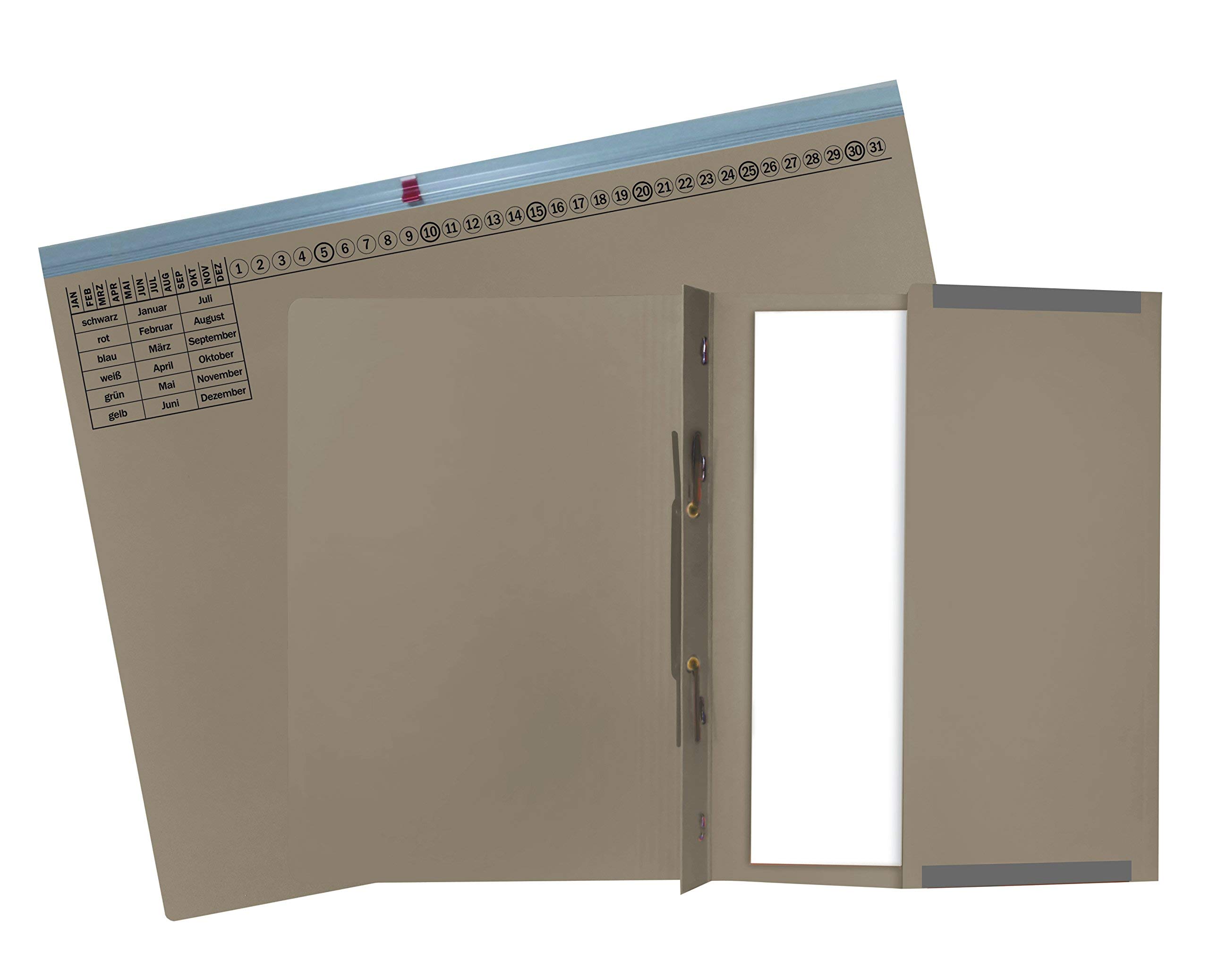 Exacompta - Ref. 370210B - scatola da 25 cartelle sospese, gancio 1 strato grigio