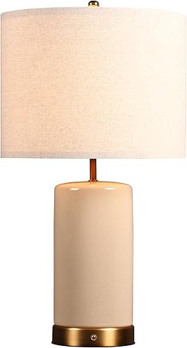 Miniatura 12 de O'Bright Dune - Lámpara de mesa alimentada por batería, lámpara de cerámica inalámbrica recargable, tamaño completo de 19.5 pulgadas de altura, Gris