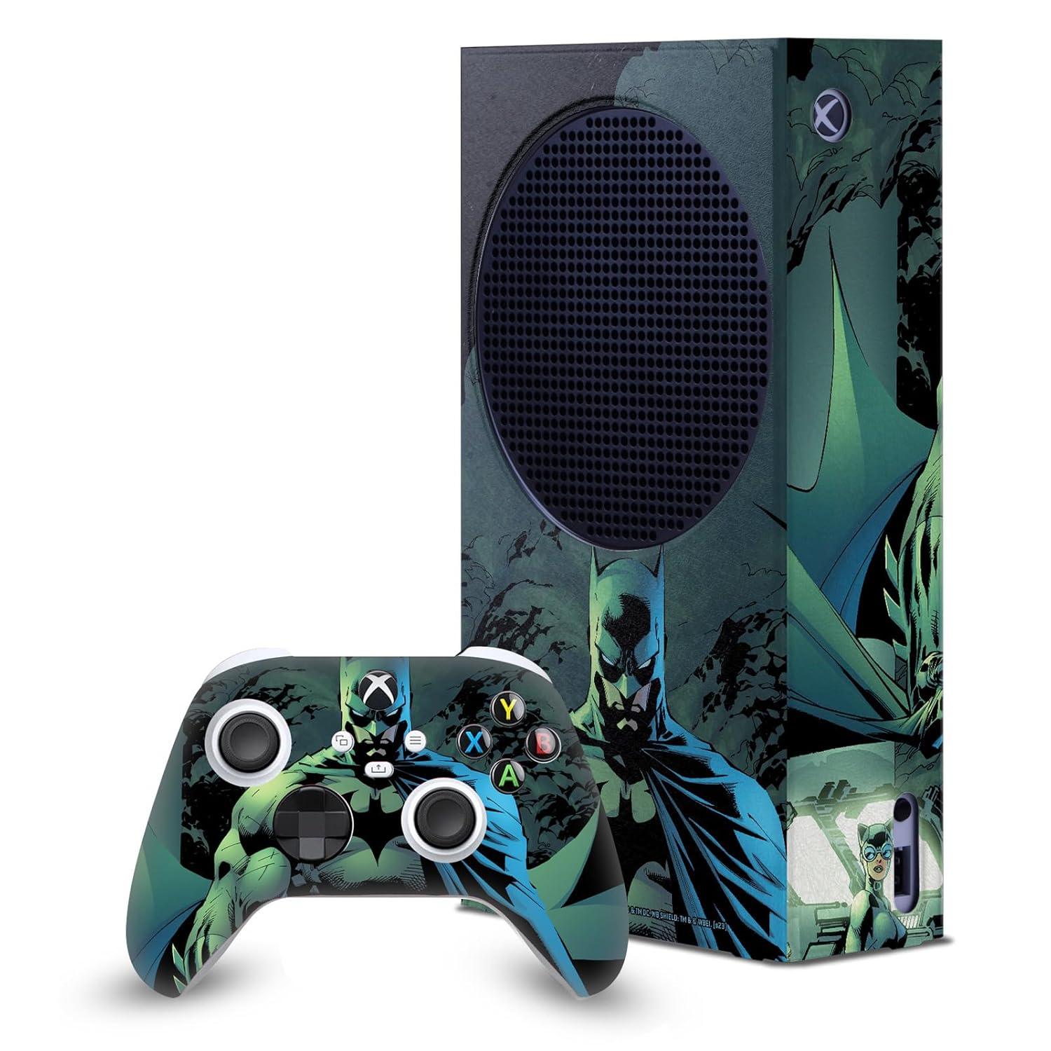 Head Case Designs Officially Licensed Batman DC Comics Hush Costume Logos And Comic Book Game Console Wrap and Game Controller Skin Bundle Compatible With Xbox Series S Console & Controller Bundle
