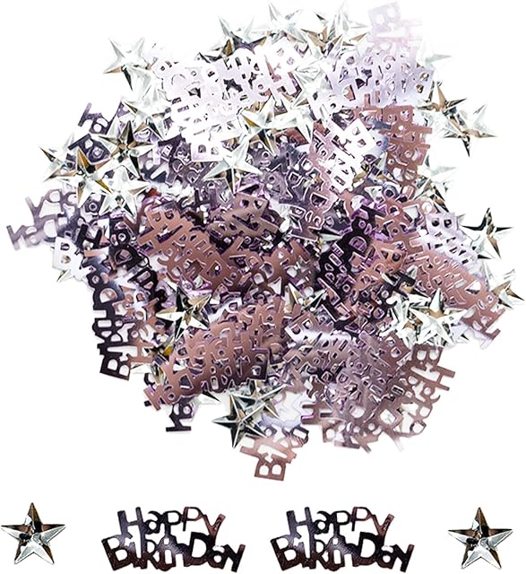 Rose Gold Happy Birthday Confetti Party Decorations Table Decor Cards Sprinkles Women Gifts 15 g