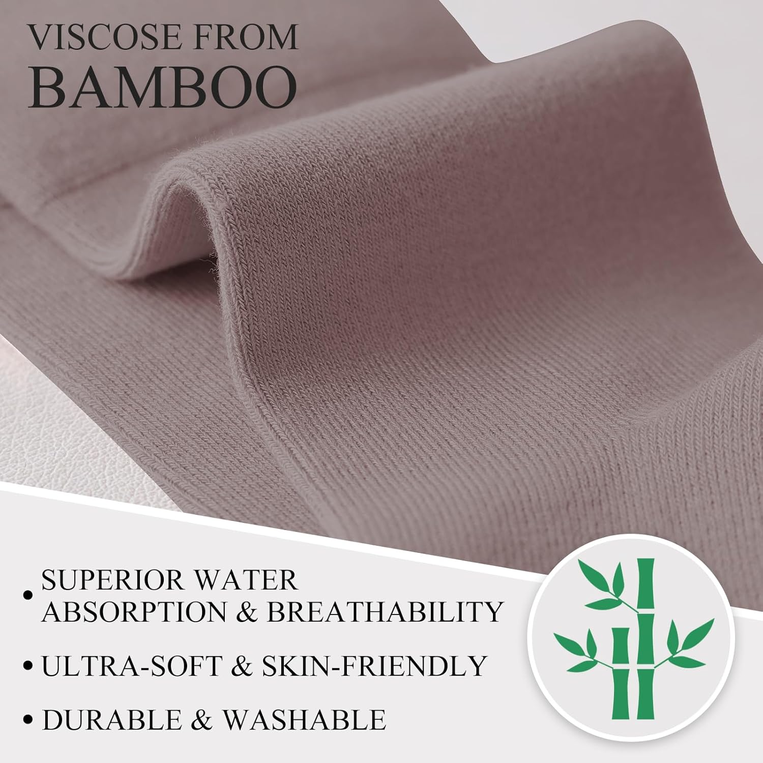 Womens Viscose Bamboo Crew Socks Casual Calf Dress Socks Soft Above Ankle Sock 3-5 Pairs - Image 4