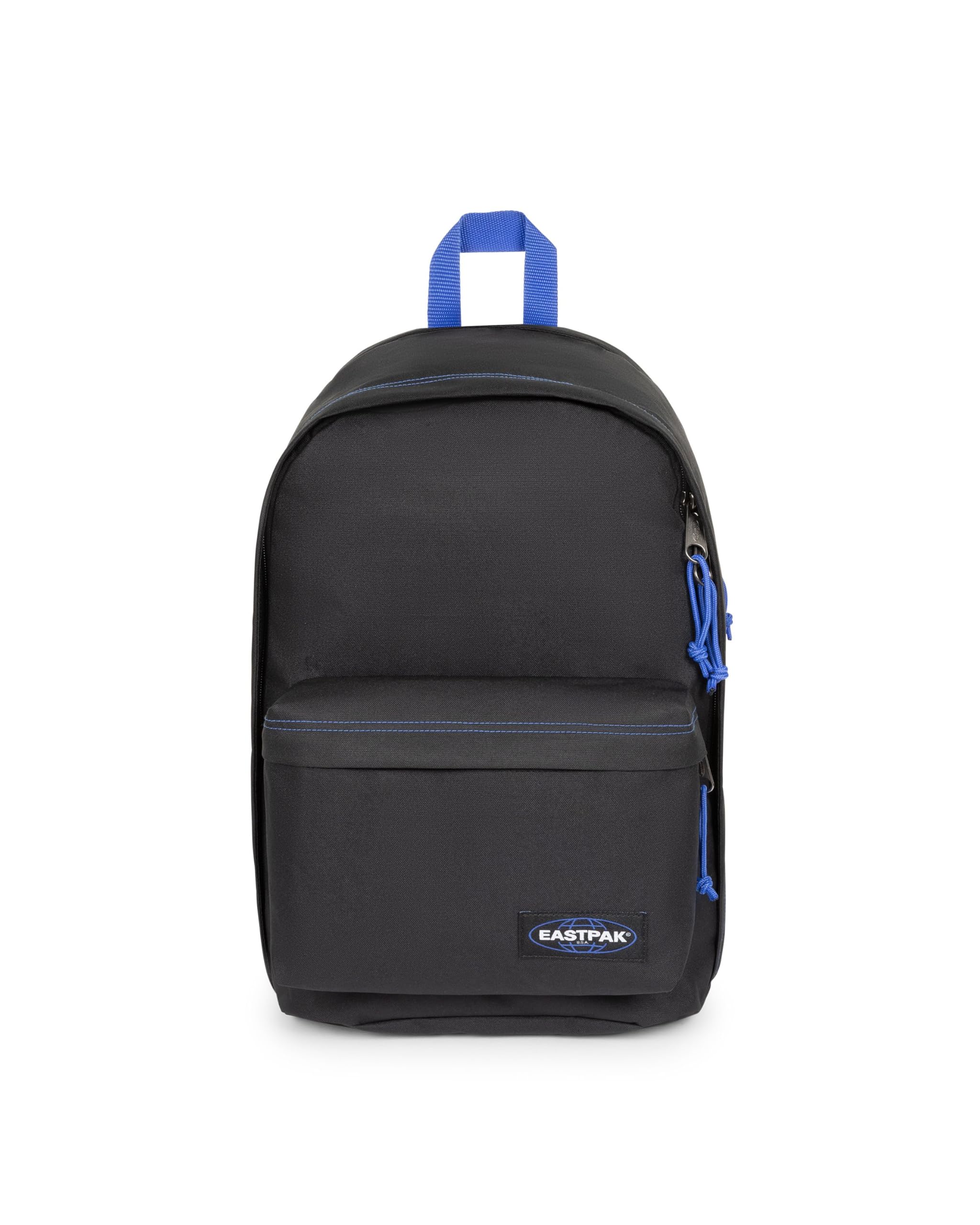 EASTPAK Back To Work Backpack – Laptop backpack with Organiser and Dedicated Laptop Compartment, 27 L Capacity, 43 x 29.5 x 25 cm - Kontrast Black Blue