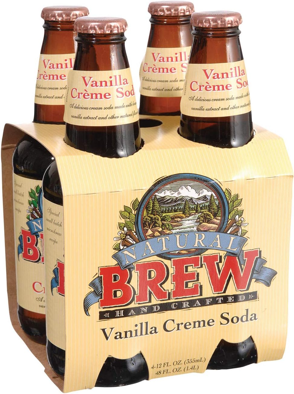 Natural Brew Soda - Vanilla Creme Soda, 12 Ounce - 24 per case.