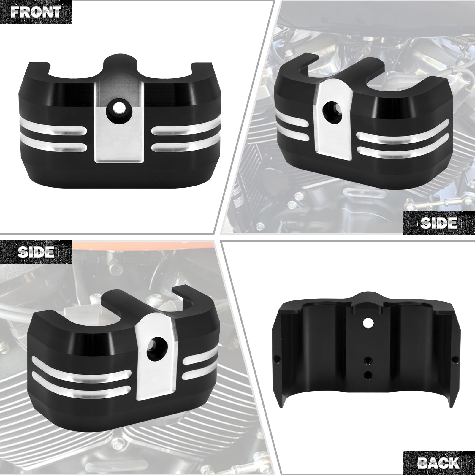 HDBUBALUS Motorcycle Coil Cover Ignition Coil Cover Fit For Harley Softail Breakout Street Fat Bob 2018-later Models Black & White - View #8
