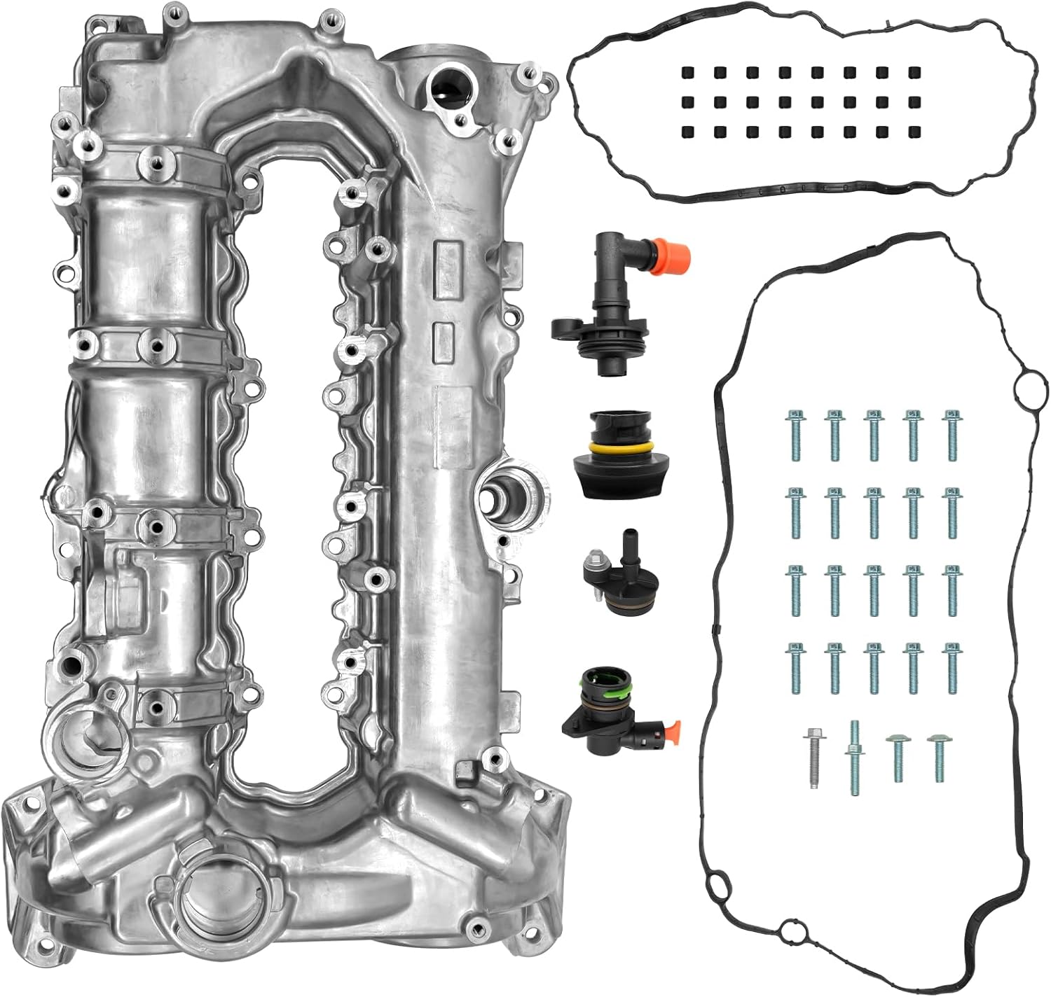 25204723 Aluminum Engine Valve Cover Gasket Kit Fit for Chevy Malibu Cruze Trax 1.5L 1.4L, for Buick Encore 1.4 2016-2022, Replace 98MC22G, 12636177