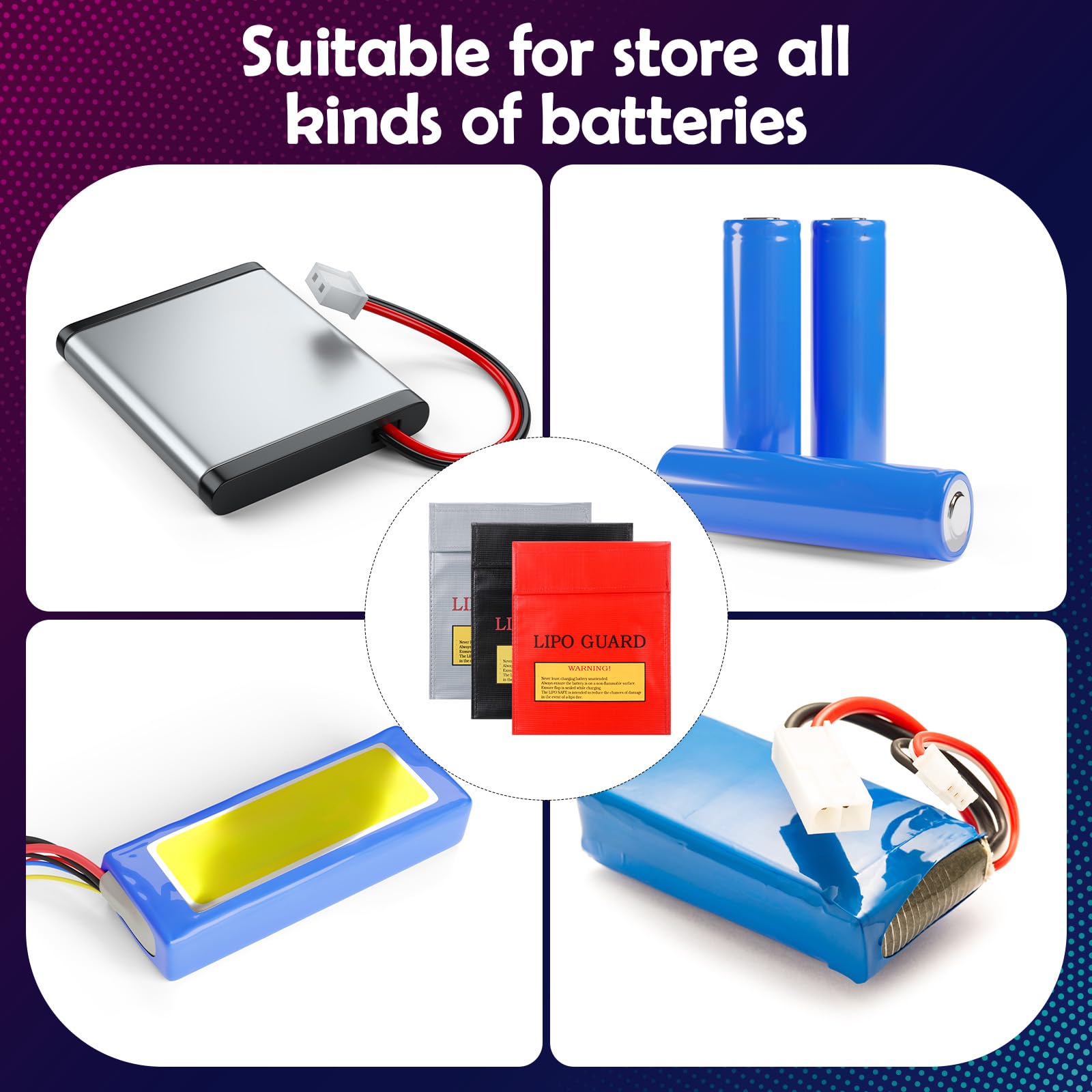 3 Piezas Bolsa Ignífuga para Documentos, 22,5 x 18,5cm Bolsa Impermeable Documentos, Bolsa de Seguridad Ignífuga para Almacenar Baterías, Dinero en Efectivo, Pasaportes, Joyas