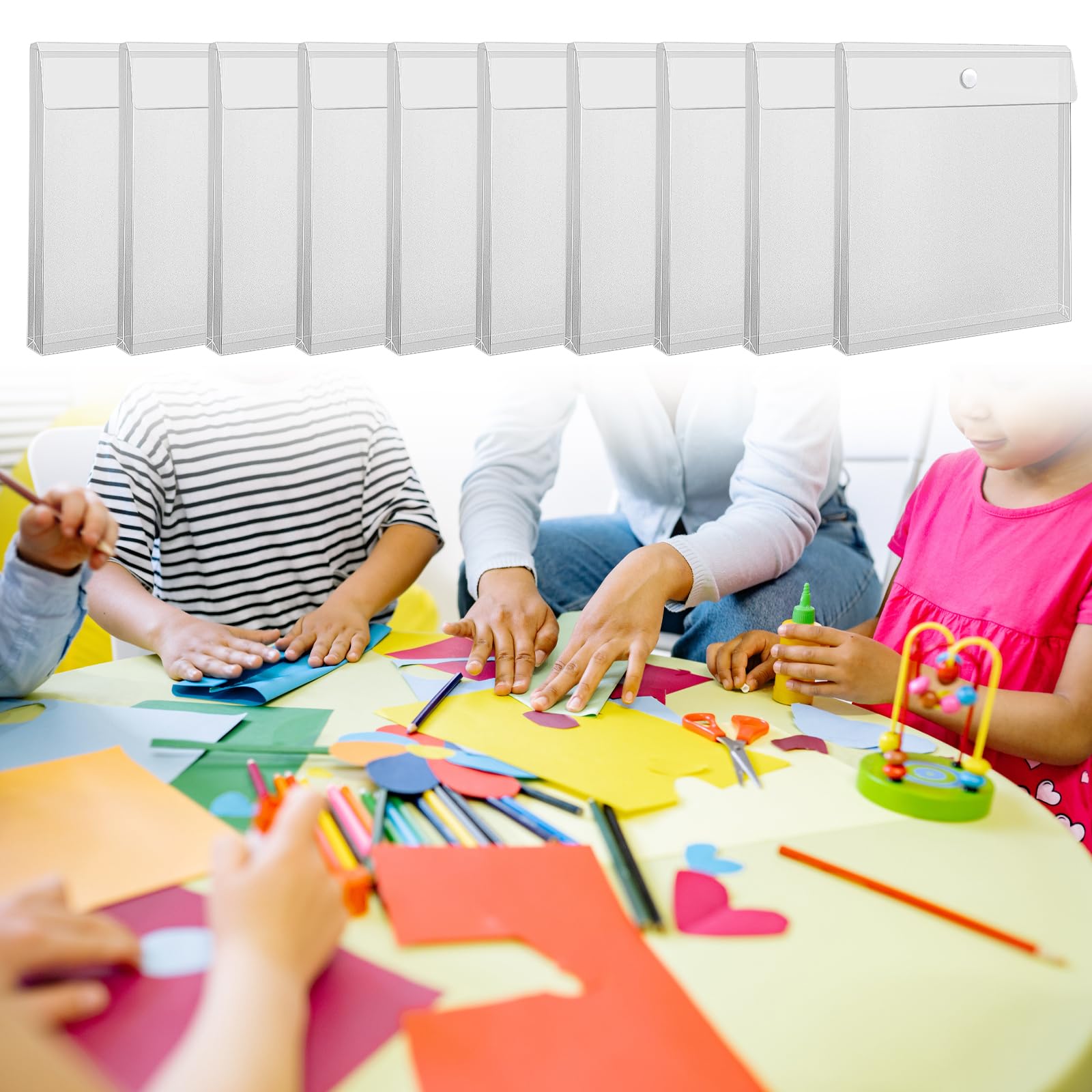 Koperty do przechowywania papieru biurowego i szkolnego - woreczki do scrapbookingu na materiały rzemieślnicze nize Twoje papiery i naklejki oraz stylowe rozwiązanie do przechowywania