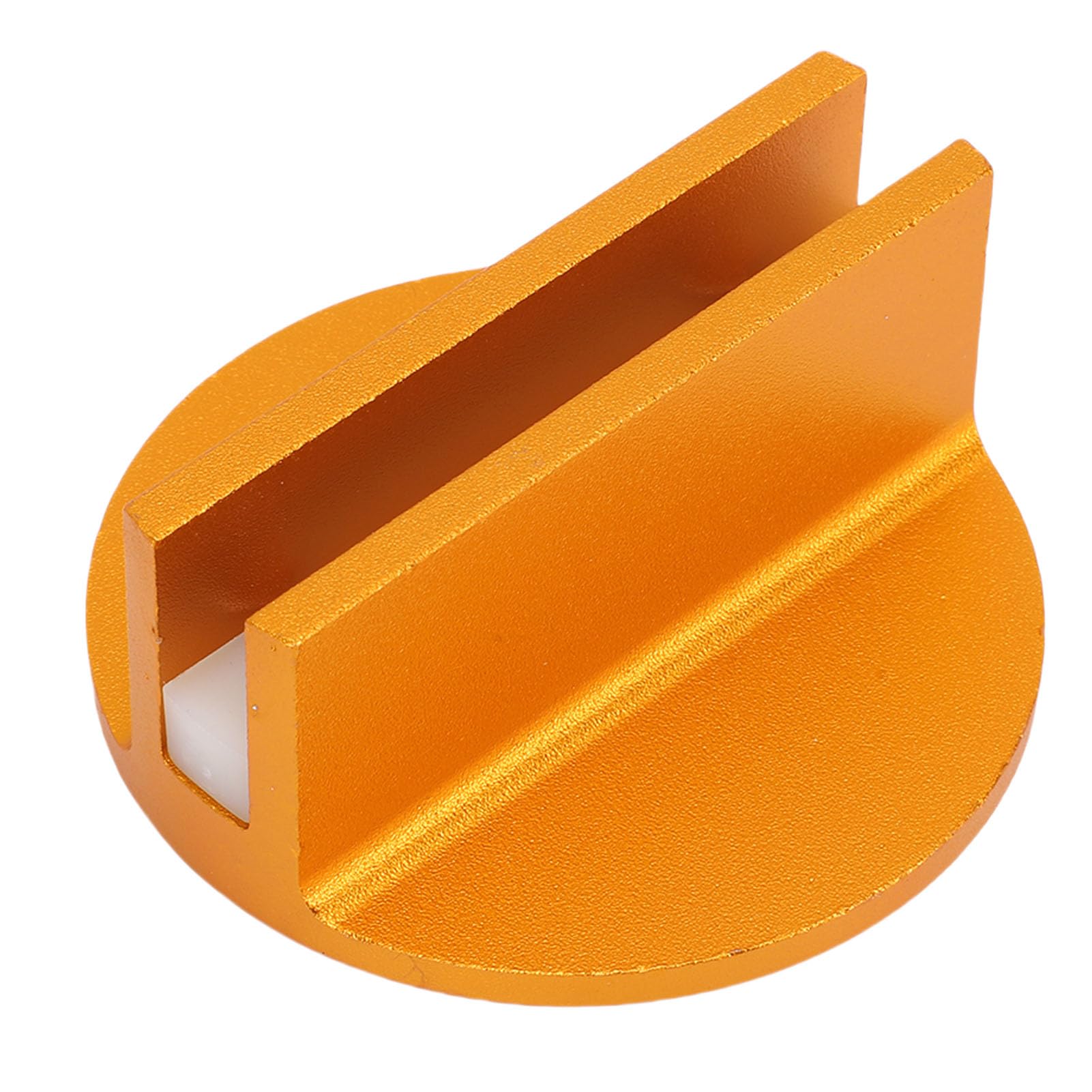 Quetschschweiß-Wagenheber-Adapter, 4 Stück, gerillte Wagenheber-Pads, 0,378 Zoll, orange, hochfeste Aluminiumlegierung für die Reparatur von PKW-LKW-SUV-Hebebühnen