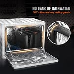 VEVOR Underbody Truck Box, 24"×17"×18" Pickup Storage, Durable Aluminum Diamond Plate Toolbox with Lock & Keys, Weatherproof Trailer Box with T-Handle Latch for Truck, Van, Trailer