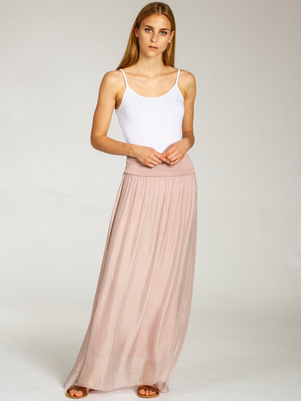 Caspar RO025 eleganter Leichter Langer Damen Sommer Rock