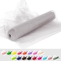 Vista 55 de Rollos de tela de tul blanco de 54 pulgadas por 20 yardas, perno de carrete de tutú para decoración de bodas, falda tutú de baby shower, envoltura