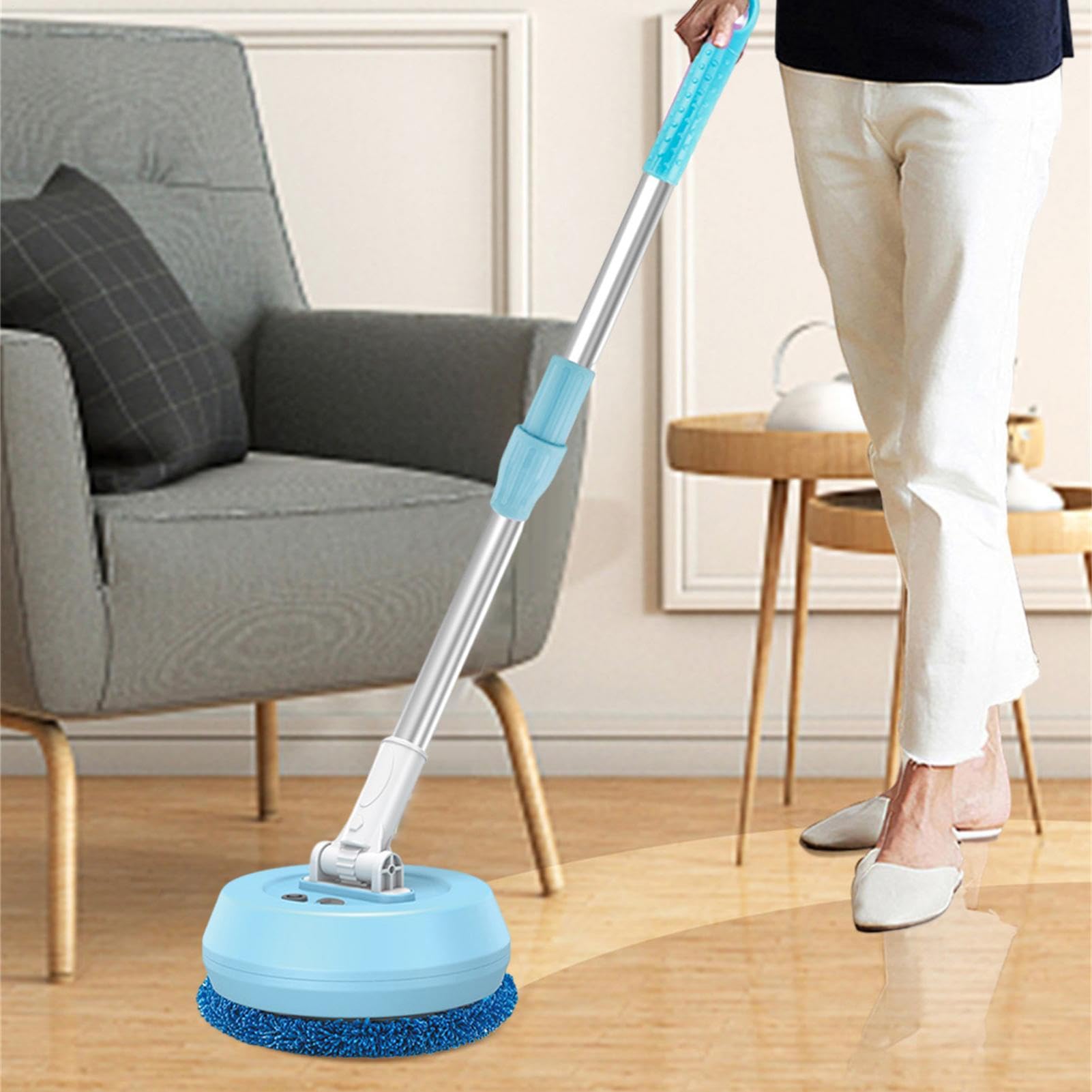 eléctrico - Barredora rotativa accionada, máquina de eliminación de polvo | motorizada, accesorio de paño de limpieza reemplazable, estructura de mango | Aparato Floor Care
