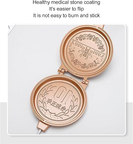 Miniatura 3 de Sartén para hornear sándwiches de doble cara, máquina de sándwiches calientes con mango desmontable, sartén para panqueques de desayuno, tostadas,