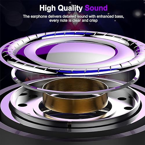 Miniatura 5 de Auriculares con cable con micrófono, paquete de 6, auriculares intrauditivos, aislamiento de ruido, potentes graves pesados, auriculares compatibles