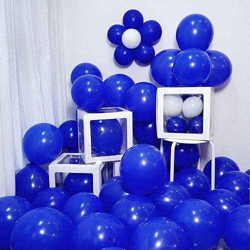 Miniatura 3 de FOTIOMRG Globos Azul Real de 12 pulgadas, Paquete de 50 Globos de Látex de Fiesta Azul Real Calidad Helio para Cumpleaños Graduación Baby Shower