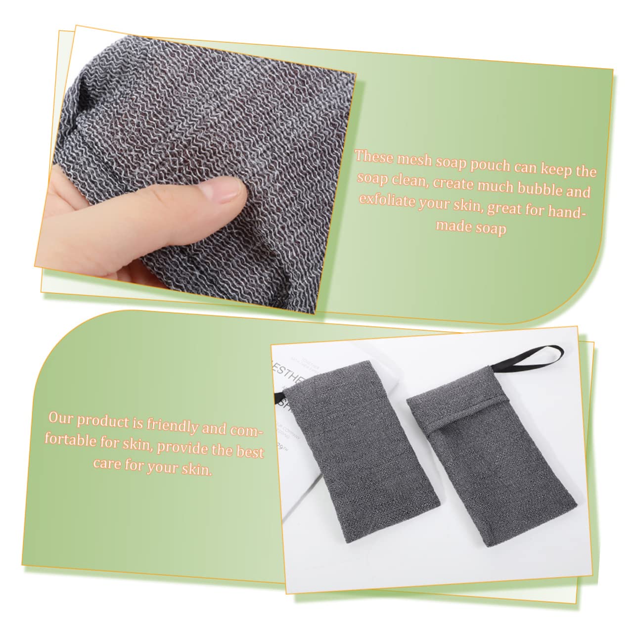 WOONEKY 30stücke Mesh Seifensäckchen Handgemachte Aufschäum-netze Für Dusche Und Bad Für Sanfte Hautreinigung Und Pflege Praktisch Für Ganze Familie