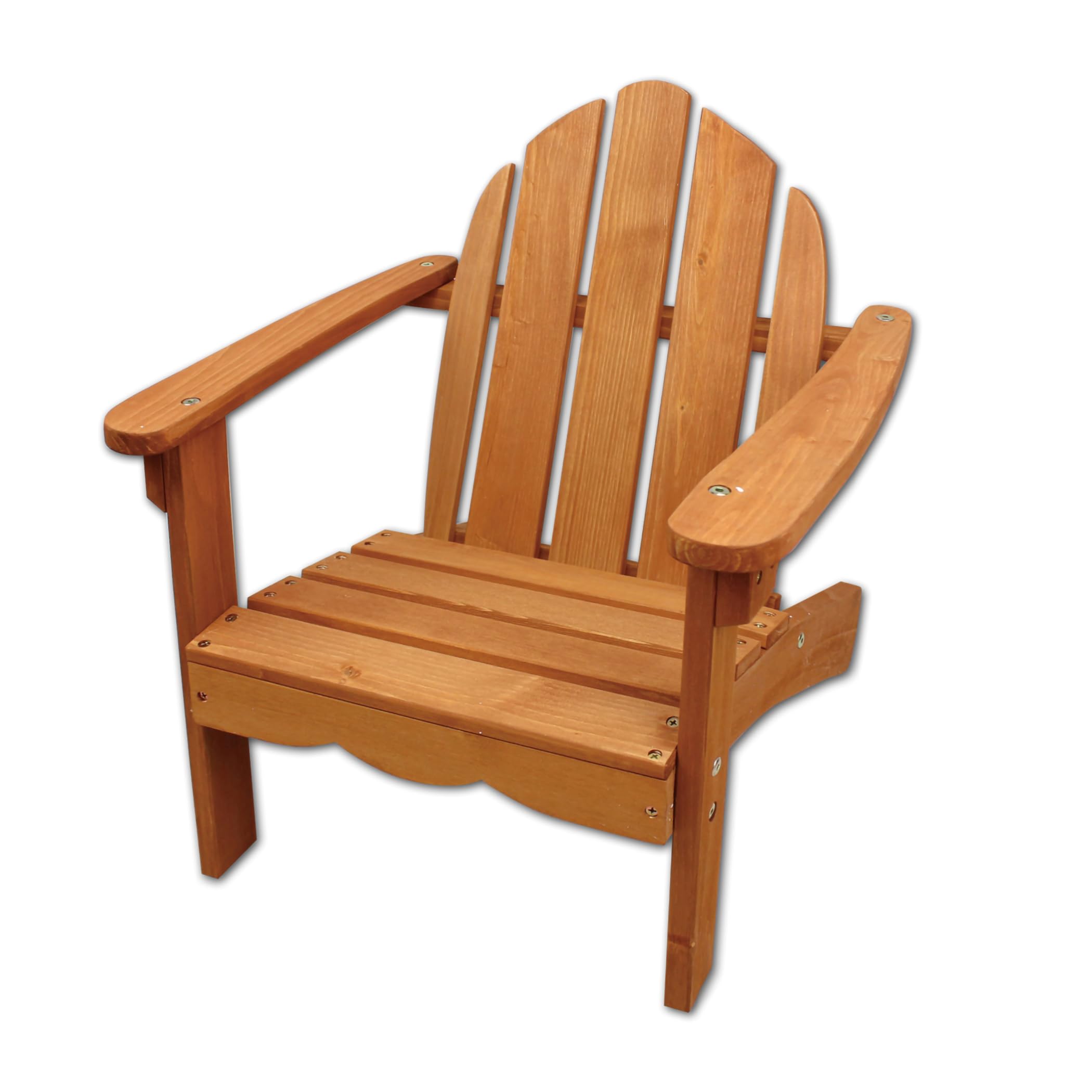 Homeware Wooden Kids Deck Chair – Child-Sized Outdoor Lounger with Brown Stain Finish – Solid Weather-Resistant Wood – Lightweight & Easy to Assemble