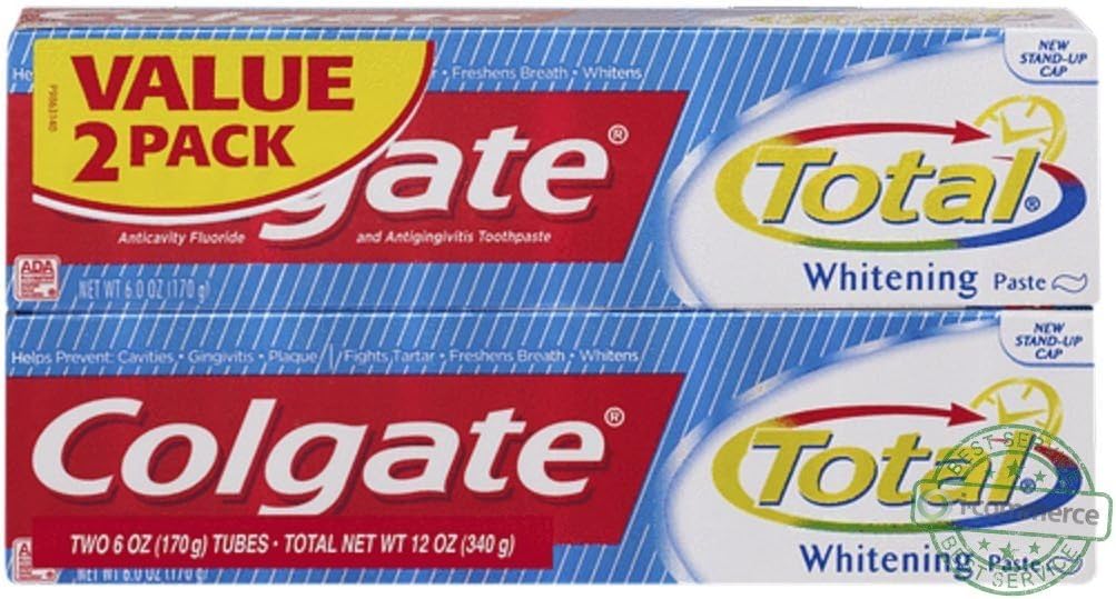 Colgate Total Whitening Toothpaste Twin Pack - 6 Ounce (Pack of 2)