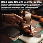 Portefeuille en cuir véritable à grains entiers : RFID Porte-cartes avec argent magnétique Clip.Smart Pop Up Support de carte de crédit pour la poche avant - Portefeuille minimaliste mince - Cadeaux pour le père mari à l'anniversaire
