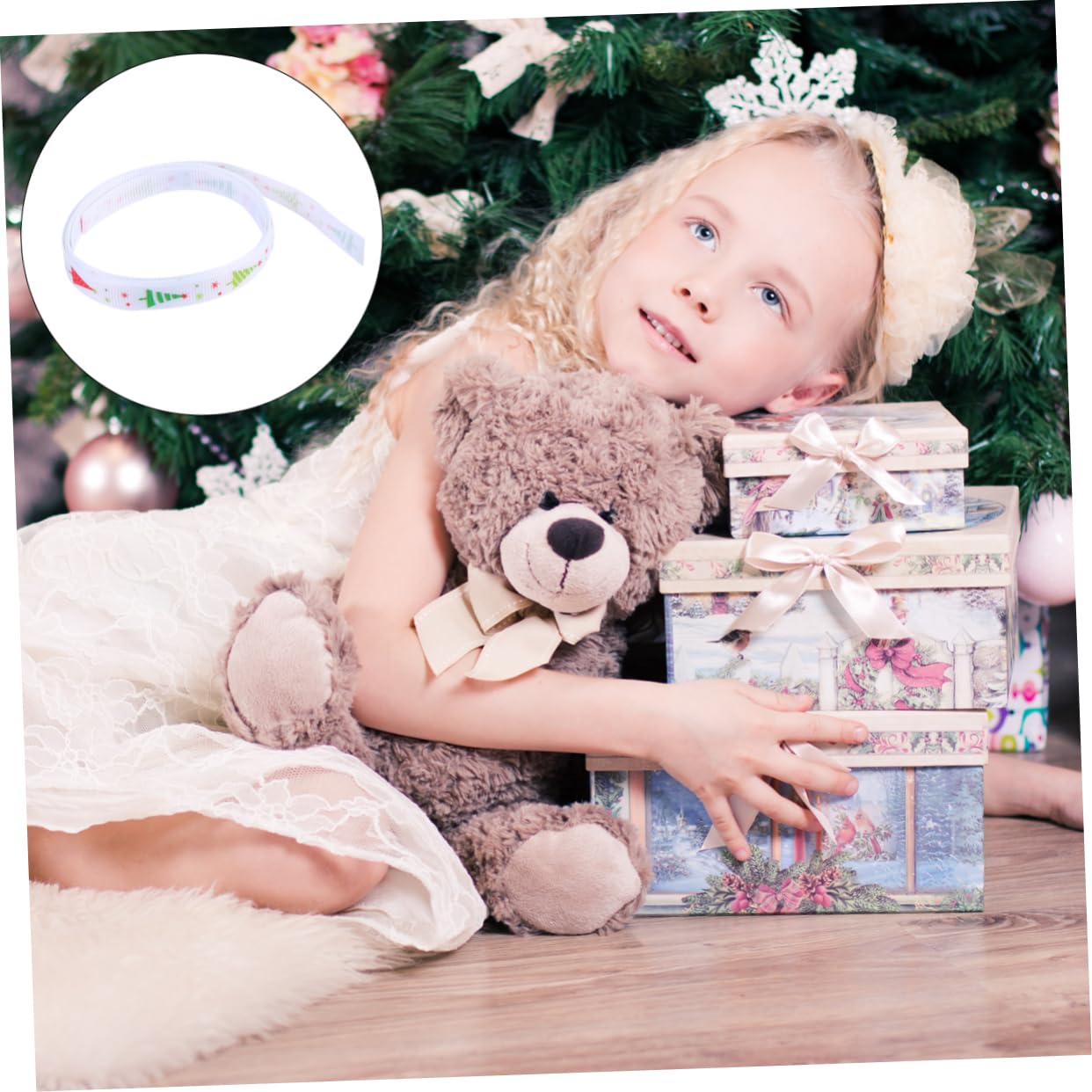 STOBOK 2 Sätze Geschenkband Weihnachtsband Diy Weihnachtsbaumbänder Dekorationen Bogen Basteln Ribbon Bandfeile Bandmaterial Selber Machen Weihnachtsdekorationsband Polyester 25 Stück * 2