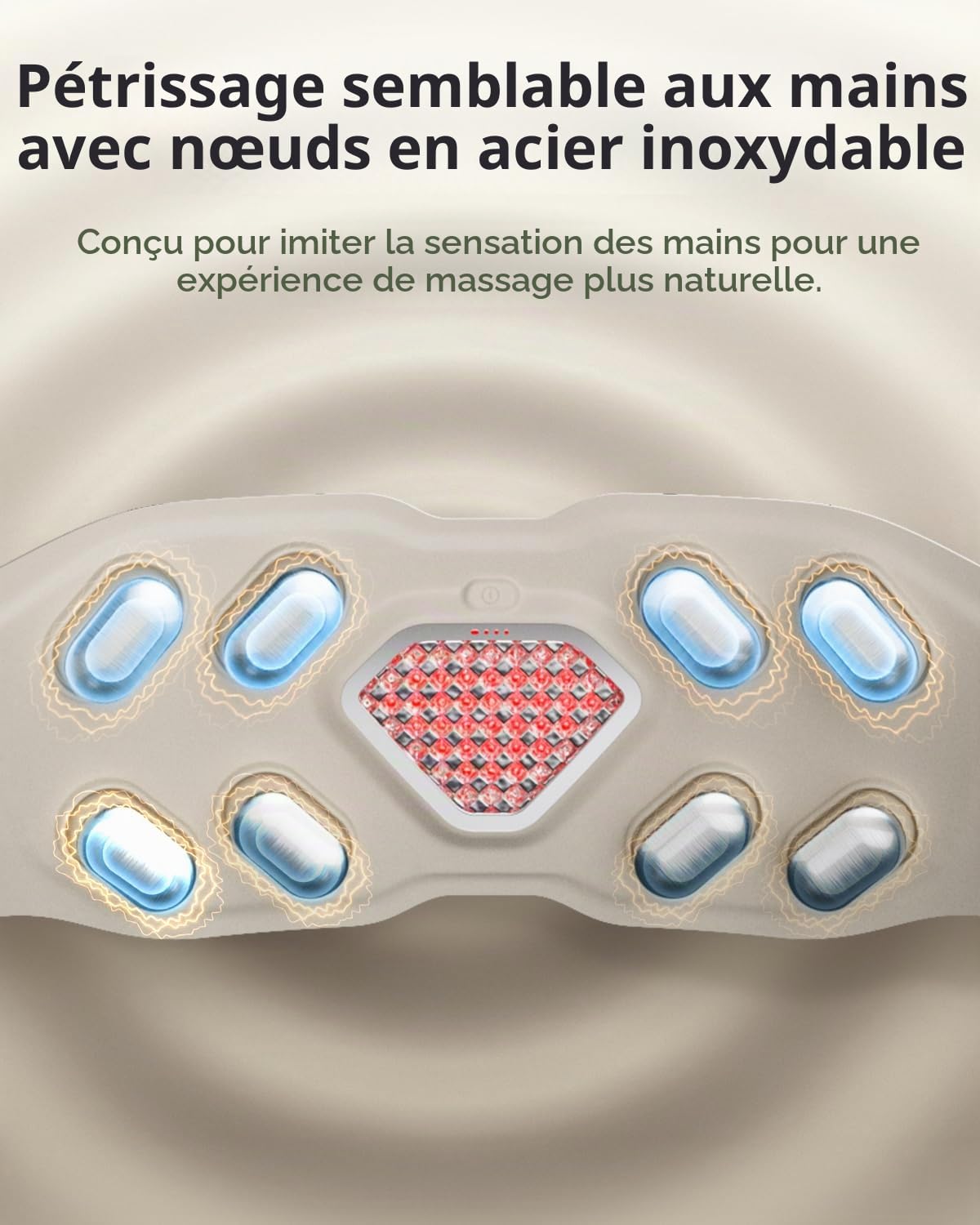 SKG W9 Pro Masseur de bas du dos pour soulager la douleur des tissus profonds - Cadeau pour homme et femme - Coussin chauffant sans fil réglable - Masseur de dos vibrant infrarouge - Maman grand-père