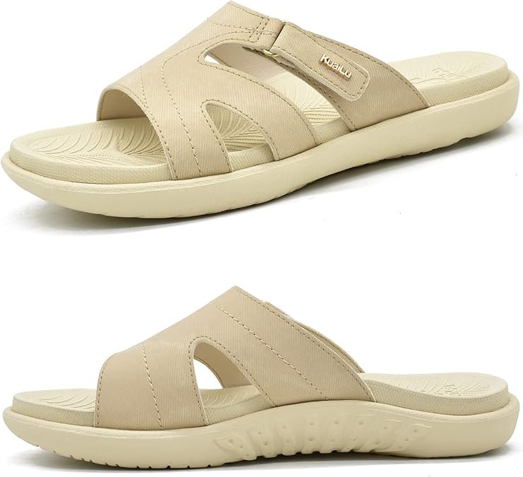 Amazon.com | KUAILU Womens Fashion Orthotic Slides Ladies Lightweight Athletic Yoga Mat Sandals 