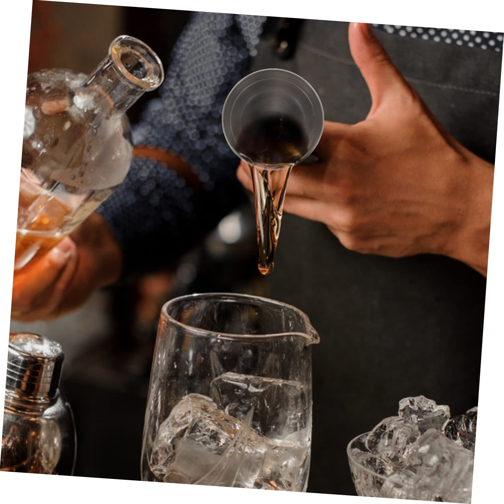 ABOOFAN 2 Pièces Mesureur De Vin Bols À Mélanger avec Poignées Mesure De Tir Jigger Barman Outil De Mesure Tasse À Mesurer Double Jigger Mesures Jigger Et Shaker Cage De Hamster Cocktail
