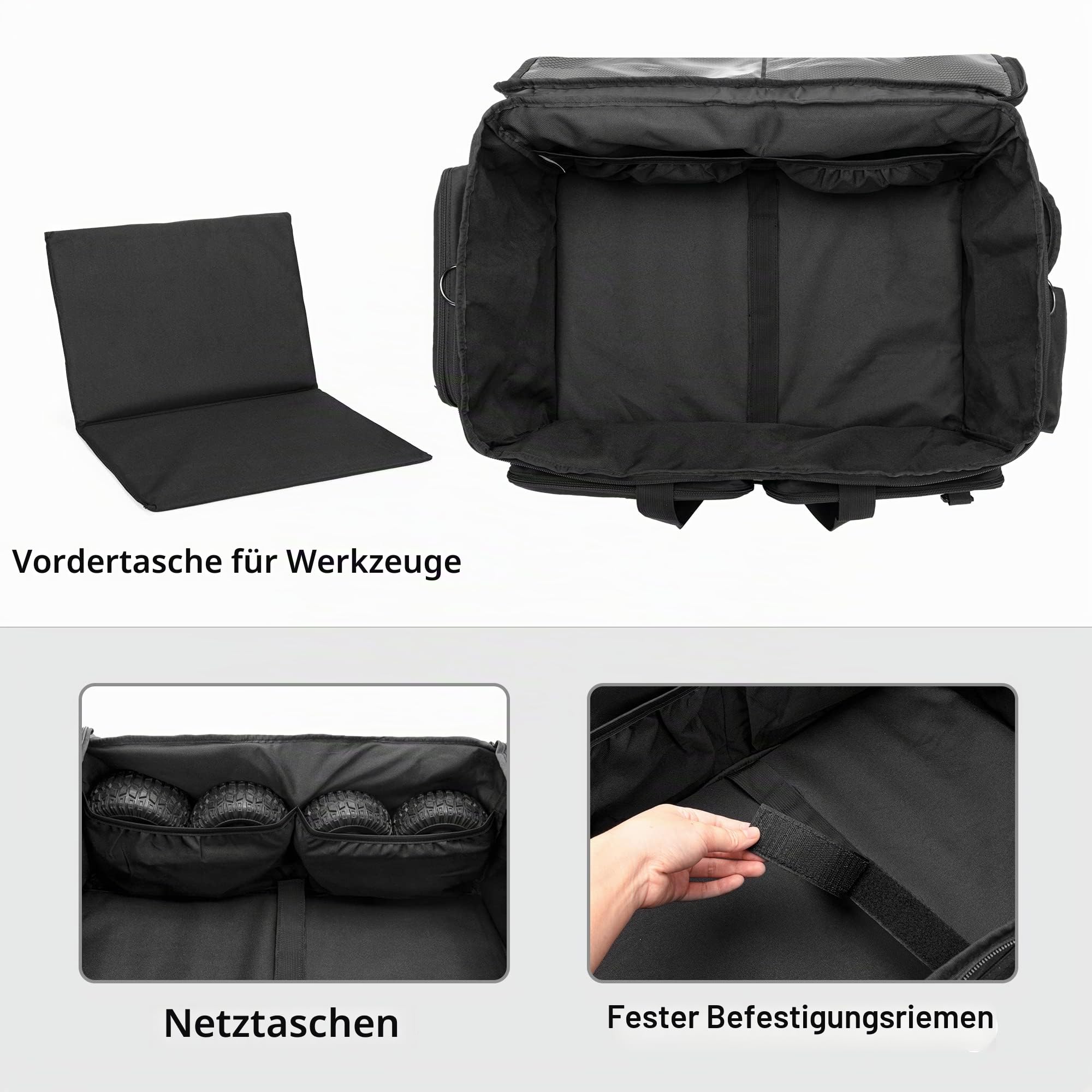 GOBUROS RC-Aufbewahrungstasche für 1/8 & 1/10-Autos, RC-Tragetasche | mit unterer Solider Schindel zur Unterstützung und Mehreren Taschen für RC-Werkzeuge