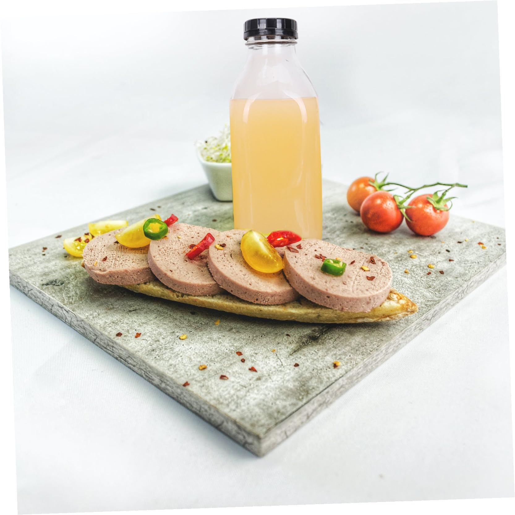Yardenfun 5 Stück Glasflaschen 300 Ml Transparent mit Schraubverschluss Lebensmittelecht Spülmaschinenfest für Milch Saft Wasser