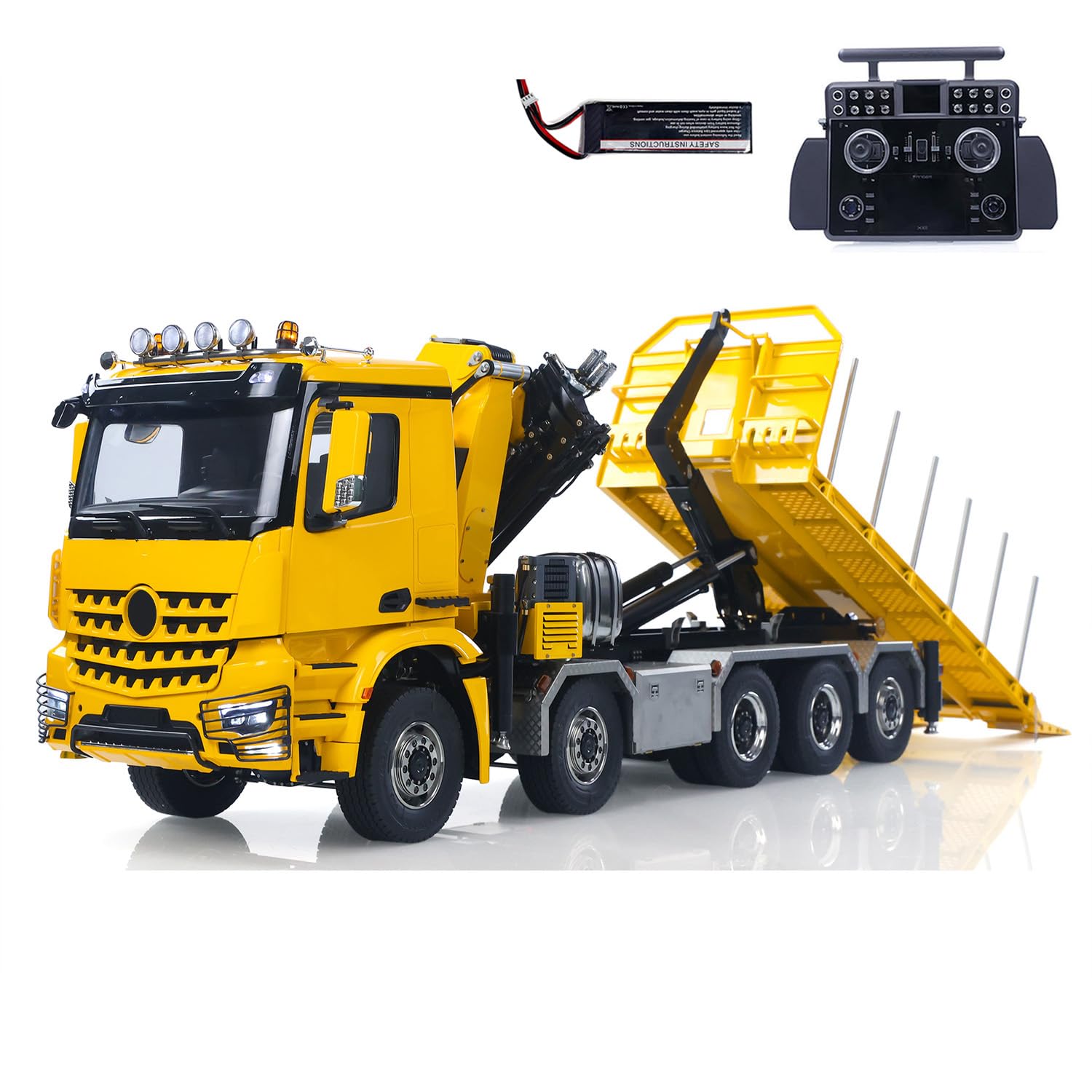 TOUCAN RC HOBBY 1 14 Hydraulic RC Flatbed Timber Car 10x10 Remote Control Crane Dump Truck Model