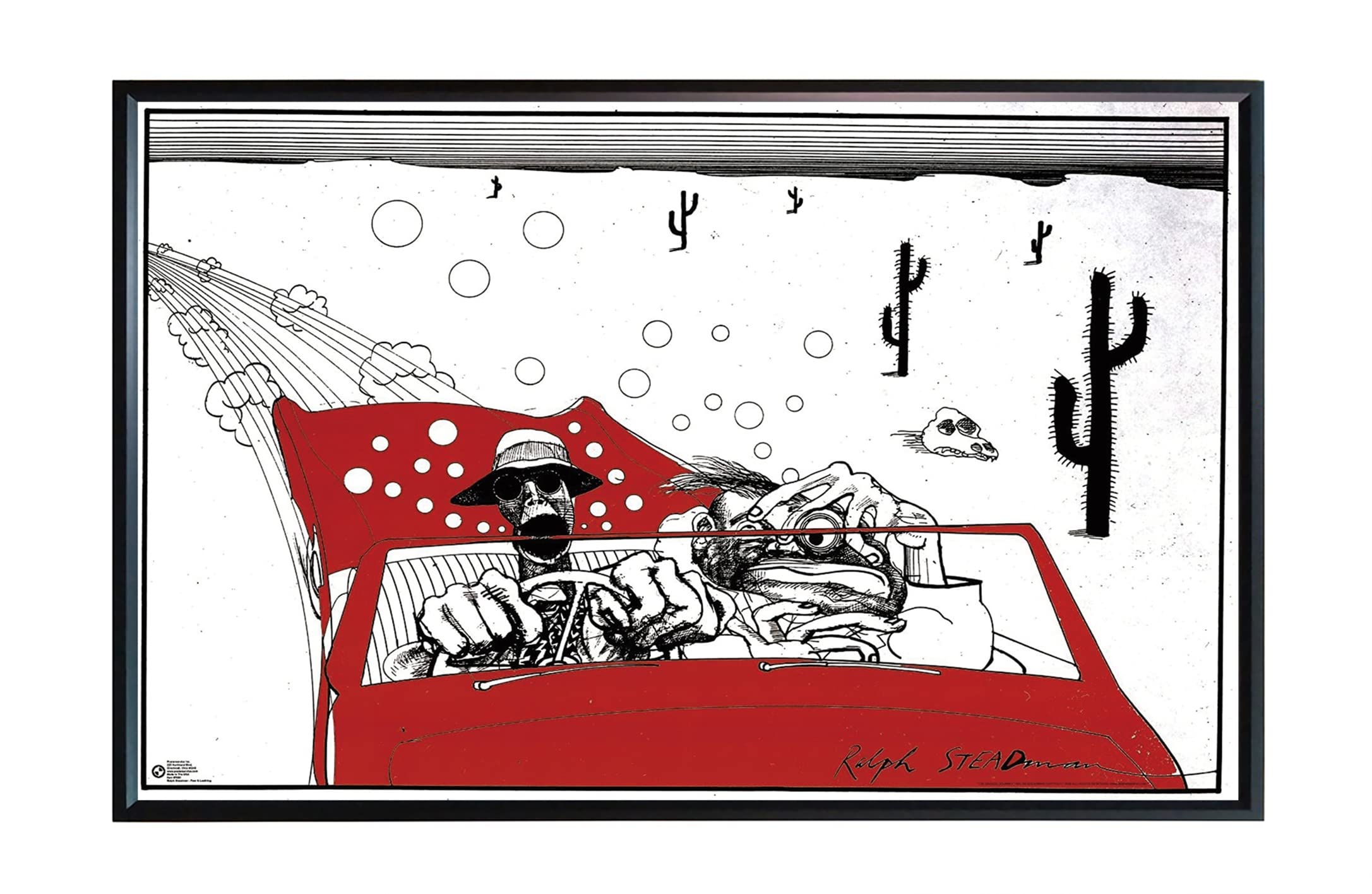 Ralph Steadman Fear and Loathing Poster Frameless Gift 12 x 18 inch(30cm x 46cm)-S-203