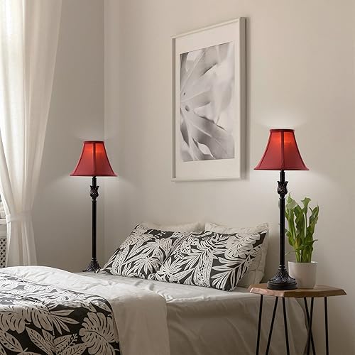 Miniatura 5 de Catalina Lighting 19358-003 Brenda - Lámparas de mesa para bufet, lámpara de escritorio para oficina, dormitorio o dormitorio, lámpara de mesa de