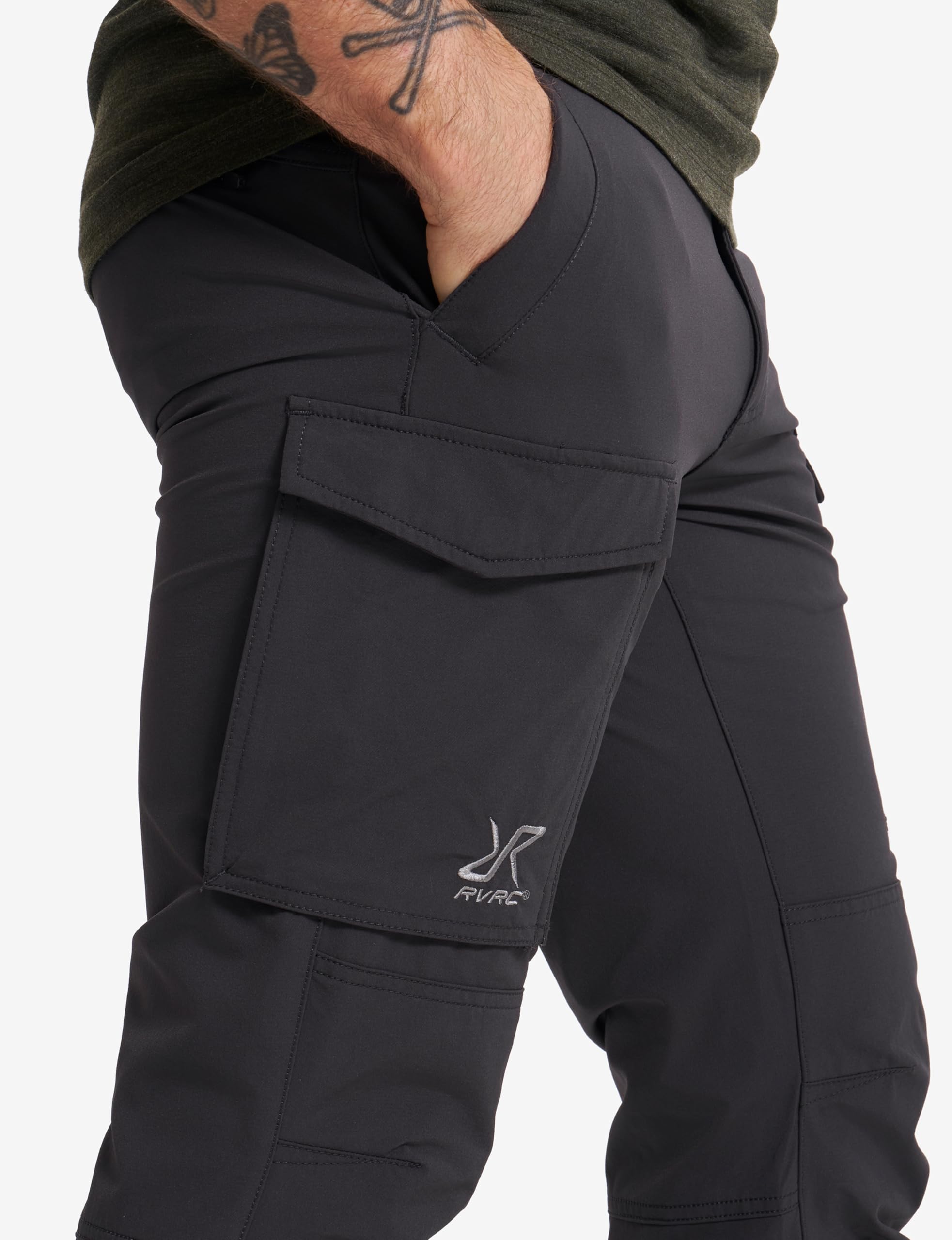 RevolutionRace Adventure Cargo Stretch Pants da Uomo, Pantaloni da Trekking per Tutte Le attività All'aperto