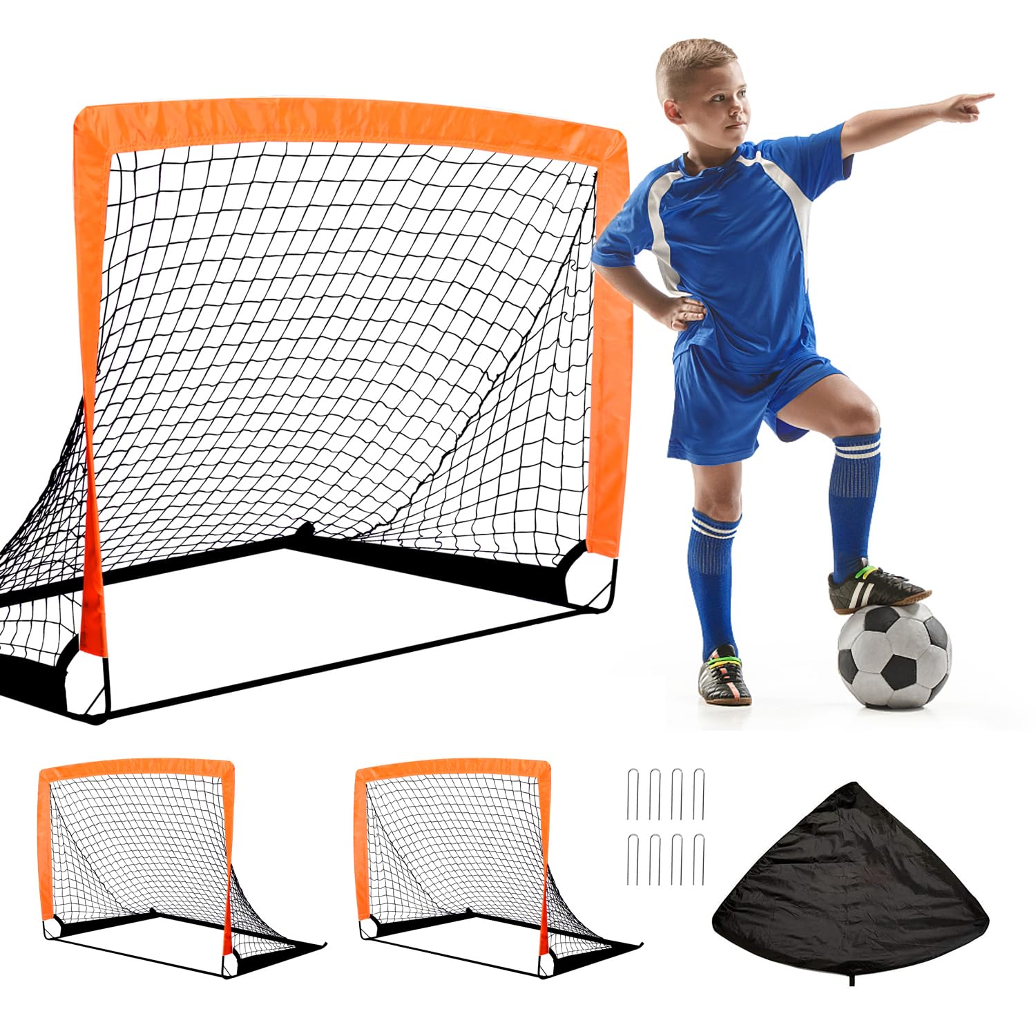 OYE Set di attrezzature da allenamento per calcio, scala in plastica pesante da 6 m - 10 coni a disco, 4 chiodi e 1 borsa portatile, scala per allenamento, scala per esercizi di calcio, tennis