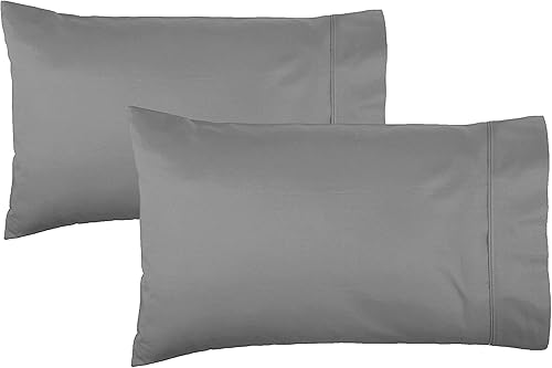 Juego de 4 fundas de almohada estándar de 1000 hilos, 100% algodón egipcio, de fibra larga, para dormir, suave y sedosa, de tejido satinado, para