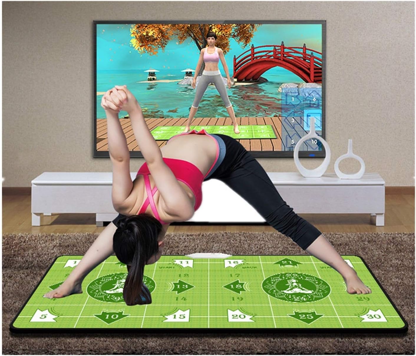 Step Dance mat HD Dance Console Human Dance Blanket Slimming Dancer Mat Pad Yoga Mat, Dance Mat Pad Pads Dancer Step Pads (Color : Red) (Purple)