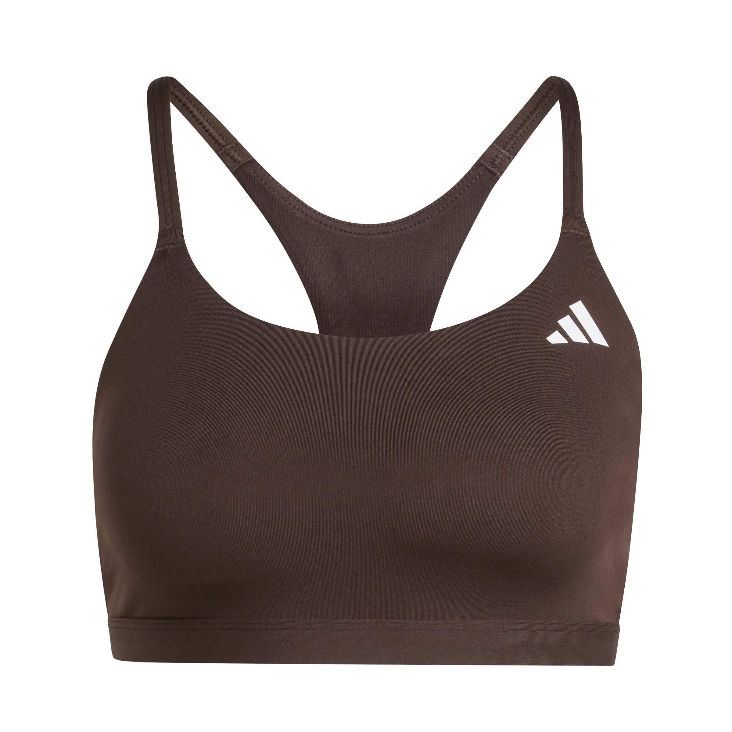 adidas Women's Optime Essentials Workout Light Support Bra, Aurora Coffee, L