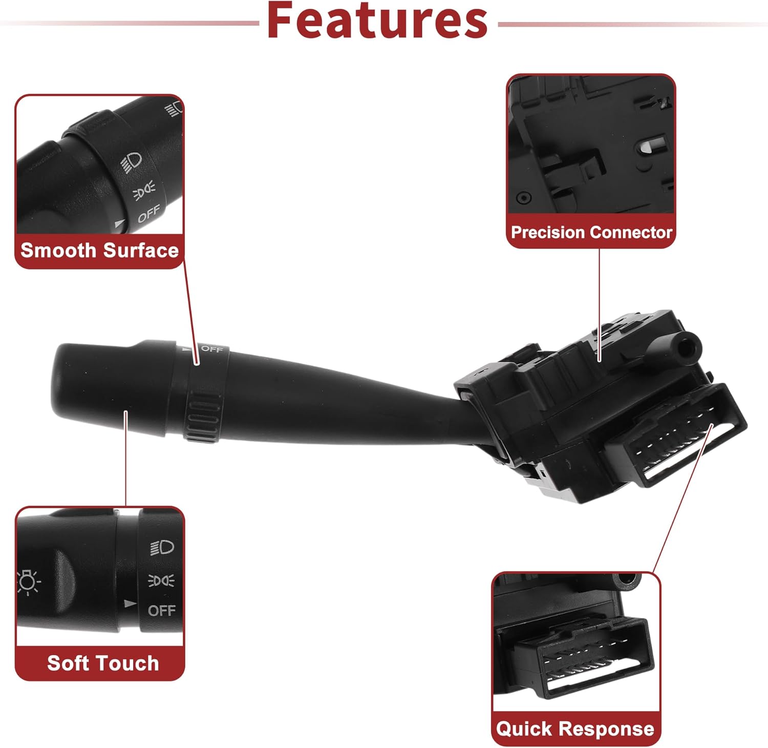 No.934104D000/CBS1889 Turn Signal Switch for Hyundai Entourage 2007-2008 Multifunction Combination Switch Black Plastic 1 Pcs