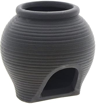 Ceramic Jar Aquarium Decorations Fish Tank Cave Breeding Cones Cave Fish Tank Ornaments for Amano Shrimp Cichlid Bonsai to Play, Hide and Rest - Black