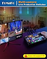 Vista 5 de FoMaKo 5.5 pulgadas FHD LCD pantalla 4 canales HDMI transmisión en vivo conmutador 1080p 60FPS Grabación de video USB USB3.0 HDMI Conmutador