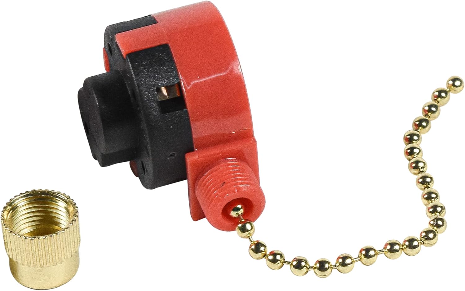 HQRP 2-Pack 3-Speed 4-Wire Switch Compatible with Hunter, Hampton Bay, Harbor Breeze, Westinghouse Ceiling Fan Pull Chain Light Switch (OFF L-1 L-2 L-3), Red, UL Listed