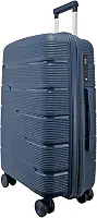 Mala de Viagem Média 23kg, Polipropileno Rígido, 4 Rodas Duplas 360º, Trava TSA, Divisória Interna (Azul Marinho P2M)