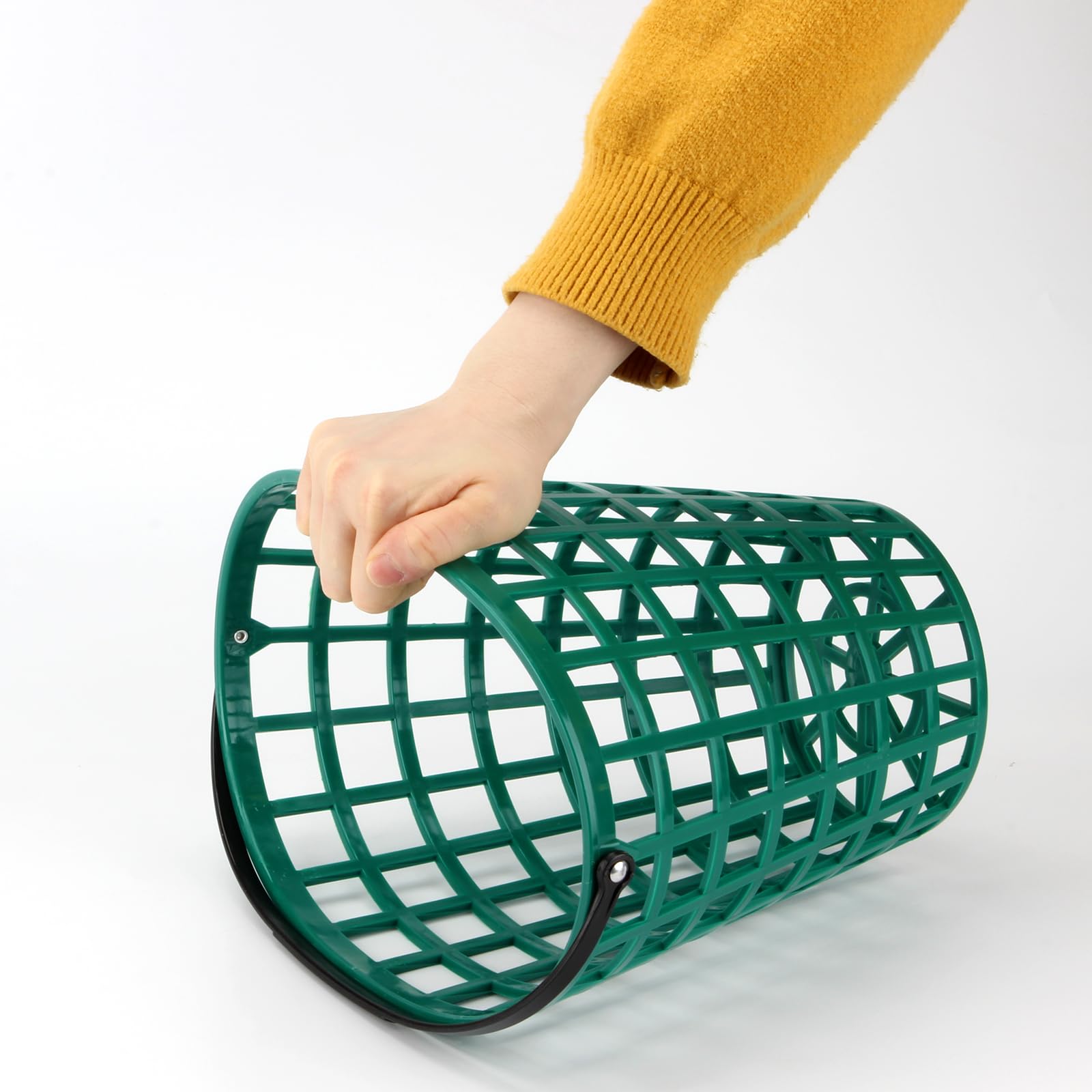 Golfballkorb, ABS-Golfballbehälter, Eimer mit Griff, Ballhalter enthält Stadionzubehör, Golfball-Aufbewahrungseimer für Golf, hält 100 Bälle, 2 Stück